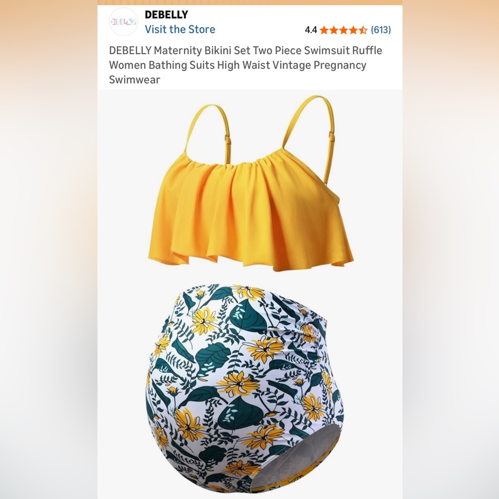 Maternity Swimsuit Two Piece Size L - Picture 6 of 6